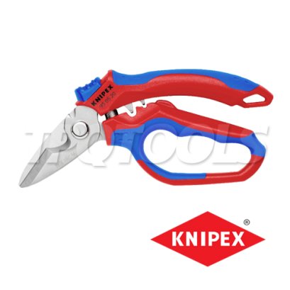 KNIPEX 950520 กรรไกรสำหรับช่างไฟฟ้า มีย้ำสลิปเข้าหลายสาย ขนาด 0.5-6 SQMM. และ 10-25 SQMM. ความยาว 180 มม. / 7 นิ้ว KNIPEX คะนิเพค คีมช่างมืออาชีพอันดับ 1 MADE IN GERMANY