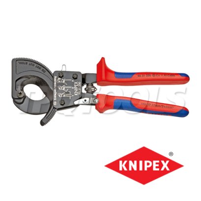KNIPEX 9531250 กรรไกรตัดสายเคเบิ้ลผ่อนแรง (เฟืองล้อ) รุ่นผ่อนแรง ความยาวทั้งตัว 250 มม. KNIPEX คะนิเพค คีมช่างมืออาชีพอันดับ 1 MADE IN GERMANY