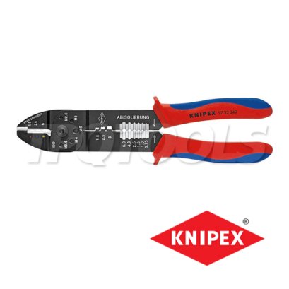KNIPEX 9722240 คีมย้ำอเนกประสงค์ 0.5-6.0 SQMM. ความยาวทั้งตัว 240 มม. / 9.5 นิ้ว CRIMPING TOOLS KNIPEX คะนิเพค คีมช่างมืออาชีพอันดับ 1 MADE IN GERMANY
