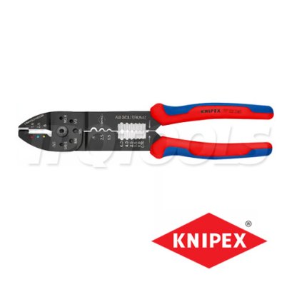KNIPEX 9732240 คีมย้ำหางปลาเปลือย มีฉนวน 0.5-6.0 SQMM. ความยาวทั้งตัว 240 มม. KNIPEX คะนิเพค คีมช่างมืออาชีพอันดับ 1 MADE IN GERMANY