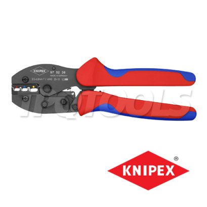 KNIPEX 975236 คีมย้ำหางปลามีฉนวนและตัดงอ 0.5-6.0 SQMM. ความยาวทั้งตัว 220 มม. PRECIFORCE CRIMPING TOOLS KNIPEX คะนิเพค คีมช่างมืออาชีพอันดับ 1 MADE IN GERMANY