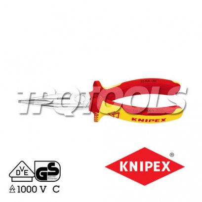 KNIPEX 2506160 คีมปากแหลมหุ้มฉนวน VDE1000V 160 มม. KNIPEX คะนิเพค คีมช่างมืออาชีพอันดับ 1 MADE IN GERMANY