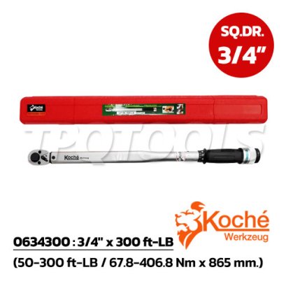KCH0634300 ประแจขันปอนด์ด้ามออโตเมติค SQ.DR.3/4&quot; x 300 ft-LB