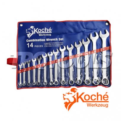 ชุดประแจแหวนข้างปากตาย (มิล) KCH08S14