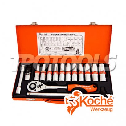 บล็อกชุดรุ่นยาว 16 ตัวชุด SQ.DR.1/2&quot; KCH016