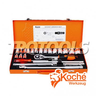 บล็อกชุดพร้อมไขควง 25 ตัวชุด SQ.DR.1/2&quot; (หุน) KCH025INCH