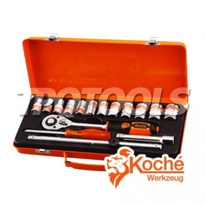 บล็อกชุดพร้อมไขควง 17 ตัวชุด SQ.DR.1/2&quot; KCH017