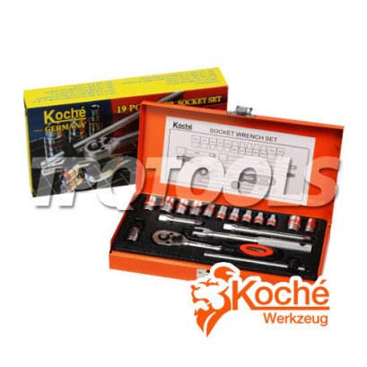 บล็อกชุด 19 ตัวชุด SQ.DR.1/4&quot; KCH019