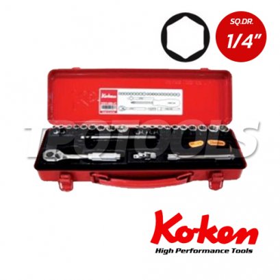 2201AM+C-6P บล็อกชุด 6P SQ.DR.1/4&quot;  Socket Set