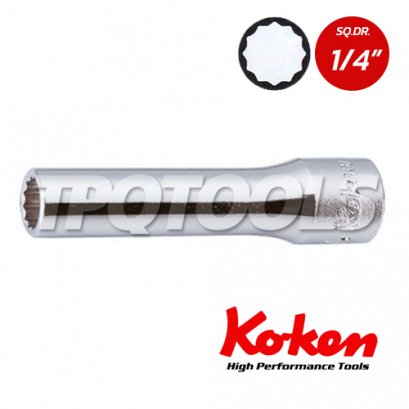 2305A ลูกบล็อก ยาว 12P  SQ.DR.1/4&quot;  Deep Sockets