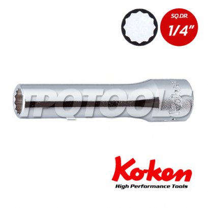 2305M ลูกบล็อก ยาว 12P SQ.DR.1/4&quot;  Deep Sockets