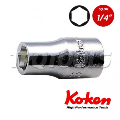 2400A ลูกบล็อก สั้น 6P  SQ.DR.1/4&quot; Hand Sockets