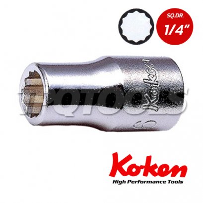 2405M ลูกบล็อก สั้น 12P  SQ.DR.1/4&quot; Hand Sockets