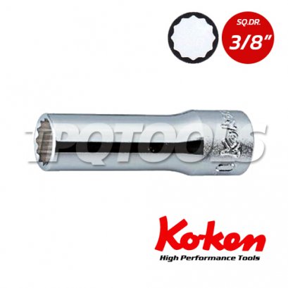 3305M ลูกบล็อก ยาว 12P SQ.DR.3/8&quot; Deep Sockets