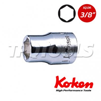 3400M ลูกบล็อก สั้น 6P SQ.DR.3/8&quot; Hand Sockets