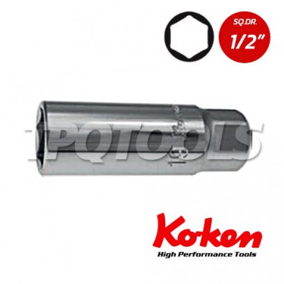 4300M-BK ลูกบล็อก ยาว 6P  หัวขัน 6 เหลี่ยม  SQ.DR.1/2&quot; Deep Sockets