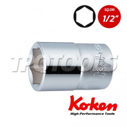 4400A ลูกบล็อก สั้น 6P SQ.DR.1/2&quot;  Hand Sockets