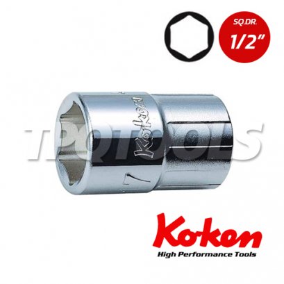 4400M ลูกบล็อก สั้น 6P SQ.DR.1/2&quot;  Hand Sockets