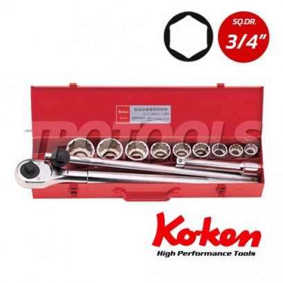 6212HM บล็อกชุด 6P  ชุด 12 ชิ้น SQ.DR.3/4&quot; Socket Set