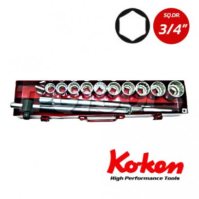 6250HM บล็อกชุด 6P  ชุด 14 ชิ้น SQ.DR.3/4&quot; Socket Set