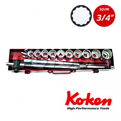 6250M บล็อกชุด 12P  ชุด 14 ชิ้น SQ.DR.3/4&quot;  Socket Set