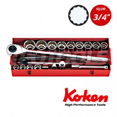 6260A บล็อกชุด  12P  ชุด 25 ชิ้น SQ.DR.3/4&quot; Socket Set