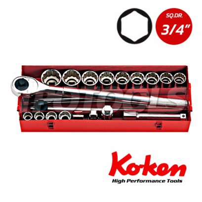 6260HA บล็อกชุด  6P  ชุด 25 ชิ้น SQ.DR.3/4&quot; Socket Set