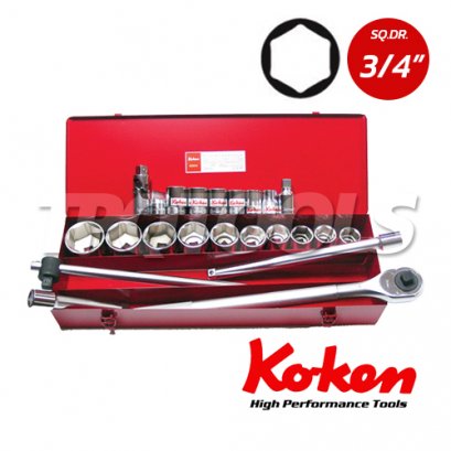 6290HM บล็อกชุด  6P  ชุด 23 ชิ้น SQ.DR.3/4&quot; Socket Set
