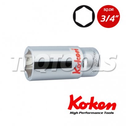 6300M ลูกบล็อก ยาว 6P  SQ.DR.3/4&quot; Hand Deep Socket