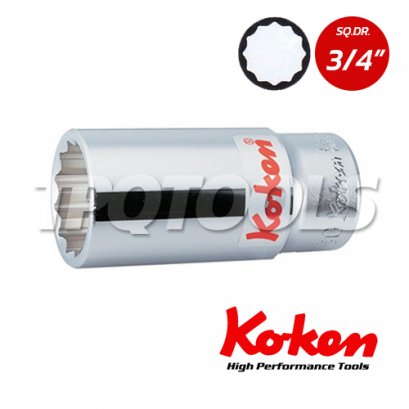 6305A ลูกบล็อก ยาว  12P  SQ.DR.3/4&quot; Hand  Socket