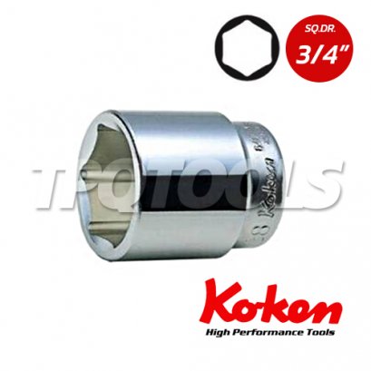 6400M ลูกบล็อก สั้น 6P SQ.DR.3/4&quot; Hand Socket