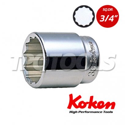 6405M ลูกบล็อก สั้น 12P SQ.DR.3/4&quot;  Hand Socket