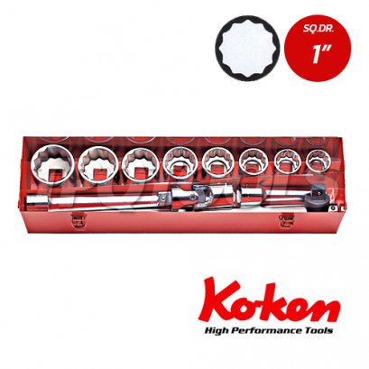 8200A บล็อกชุด 12P  ชุด 12 ชิ้น  SQ.DR.1&quot; Socket Set