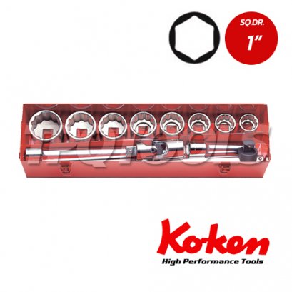 8200HM บล็อกชุด 6P  ชุด 12 ชิ้น SQ.DR.1&quot;  Socket Set
