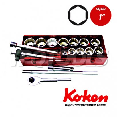 8250HM บล็อกชุด 6P  ชุด 16 ชิ้น  SQ.DR.1&quot;  Socket Set