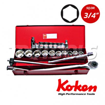 6290HAบล็อกชุด  6P  ชุด 29 ชิ้น SQ.DR.3/4&quot; Socket Set