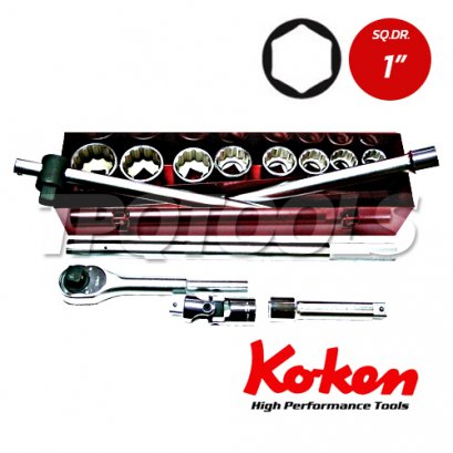 8290HM บล็อกชุด 6P  ชุด 13 ชิ้น  SQ.DR.1&quot; Socket Set