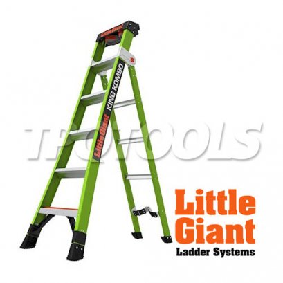 LG13610-071 บันไดไฟเบอร์กลาส 6&#039; King Kombo 6&#039; Industrial LITTLE GIANT