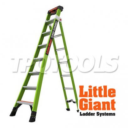 LG13814-071 บันไดไฟเบอร์กลาส 8&#039; King Kombo 8&#039; Industrial LITTLE GIANT