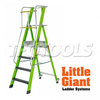 LG19404 บันไดไฟเบอร์กลาส 4&#039; ไม่มีขาค้ำ STADIUM 4 STEP LITTLE GIANT
