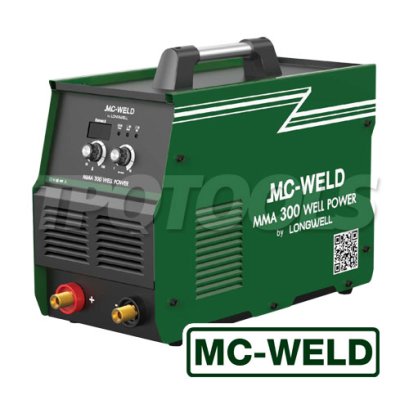 MMA300 "MCWELD" เครื่องเชื่อมไฟฟ้า MC-WELD MMA 300 Well Power แรงดันไฟฟ้าขาเข้า (Input Voltage) 220V &plusmn;15% แม็กเวล
