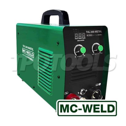 TIG200 "MCWELD" เครื่องเชื่อมทิก TIG 200 ระบบอินเวอร์เตอร์ มีระบบ Post Flow ตั้งหน่วงแก๊สตอนจบ ป้องกันชิ้นงานเป็นฟองอากาศ แรงดันไฟฟ้า AC 220V กระแสไฟเชื่อม 10-200A แม็กเวล