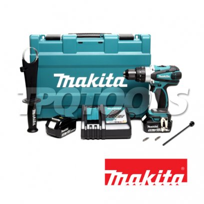 DHP458RFE สว่านไขควงกระแทกไร้สาย  (18V) (แบต x 2)