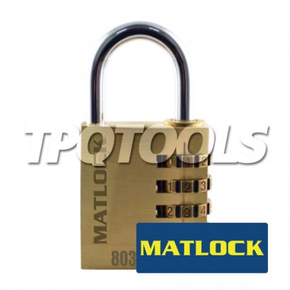 30mm BRASS COMBINATION PADLOCK 3 DIALS MTL-950-8030K