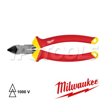 48-22-2208 (006199201) คีมตัดปากเฉียง 8 นิ้ว หุ้มฉนวนกันไฟฟ้า 1000V MILWAUKEE (มิลวอคกี้)