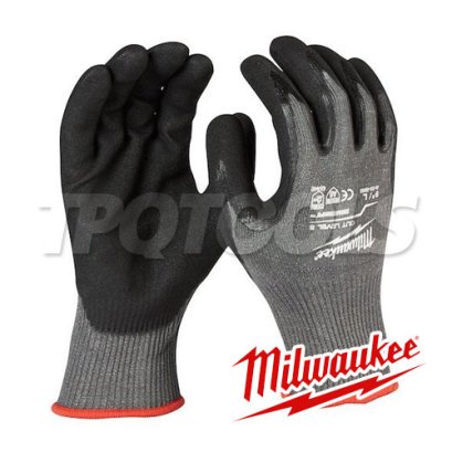 48-73-8651 (006208502) ถุงมือกันบาด Cut 5 Dipped Gloves - M (8 นิ้ว) MILWAUKEE (มิลวอคกี้)