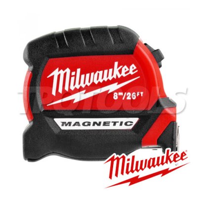48-22-0626 (076002766) ตลับเมตรแม่เหล็กรุ่น COMPACT MAGNETIC 8 เมตร / 26 ฟุต MILWAUKEE (มิลวอคกี้)