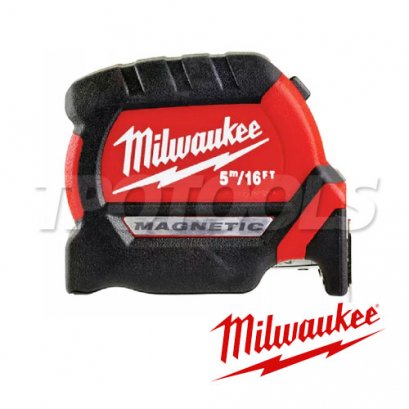 48-22-0616 (076002492) ตลับเมตร 5 เมตร / 16 ฟุต MILWAUKEE COMPACT MAGNETIC
