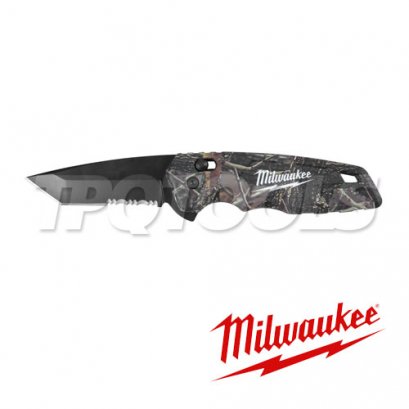 48-22-1535 (006084301) มีดพับฟันเลื่อยลายพรางระบบสปริงเปิด/ปิด MILWAUKEE