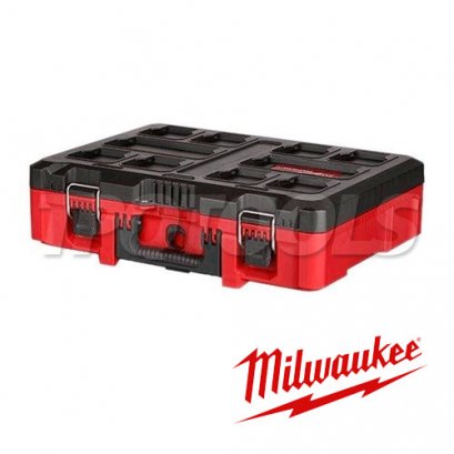 48-22-8450 (129305306) กล่องเครื่องมือ PACKOUT ขนาดกลางพร้อมโฟมตัด MILWAUKEE